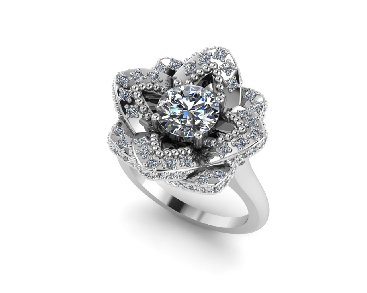 FLOWER DIAMOND RING – Isabella Design Jewellers